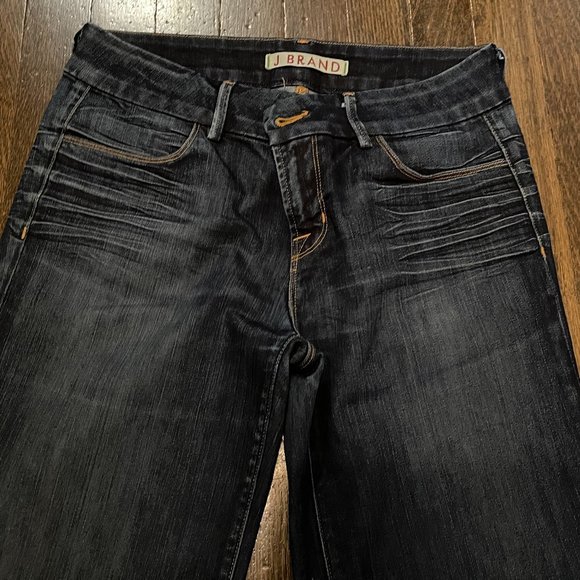 J Brand Wide Leg Flare Jeans, raw edge. Sz 28 - Picture 4 of 10